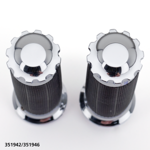 GZP Chrome Turbo gripset black rubber