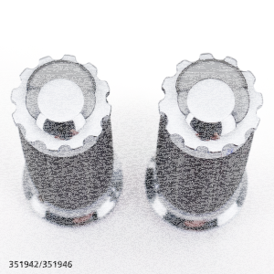 GZP Chrome Turbo gripset black rubber (ES)