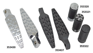 GZP Argyle straight footpegs Chrome