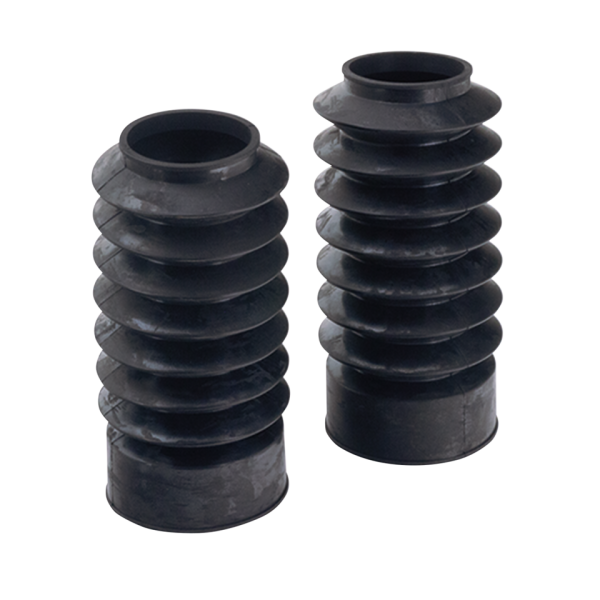 GZP Black rubber forkboots 49mm 7" long (ES)