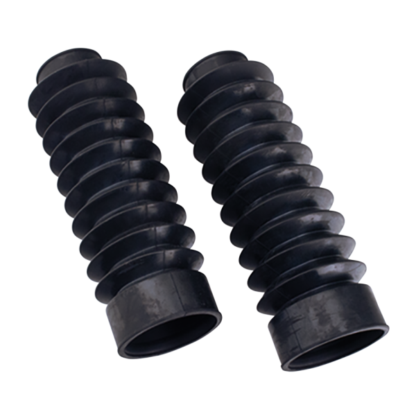 GZP Black rubber forkboots 49mm 9" long (ES)