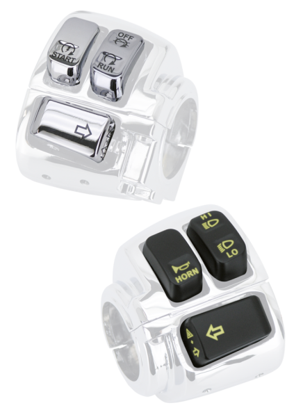 GZP Chr LED switchkit Softail+Dyna 07up (ES)