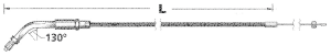 Throttle cable E+G81-95 LN=48" 135° (ES)
