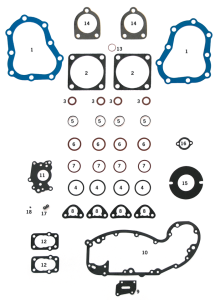 10pck Lower valve cover gasket Flathead (ES)