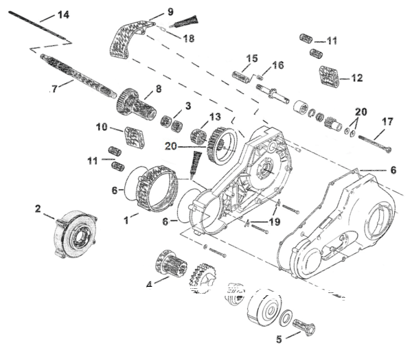 55mm Inner spacer jackshaft (ES)