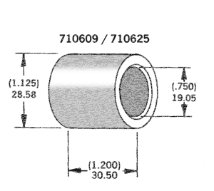 Axle spacer zinc plated #41592-79 (ES)