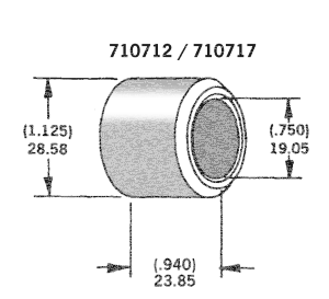 Axle spacer zinc plated #43617-95 (ES)