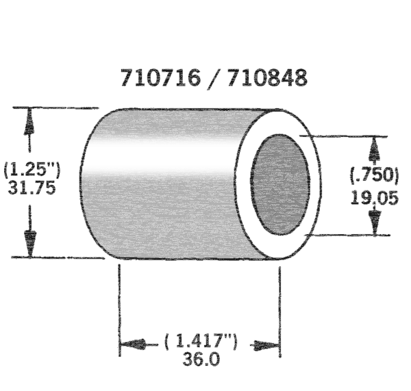 Axle spacer zinc plated #41591-90 (ES)