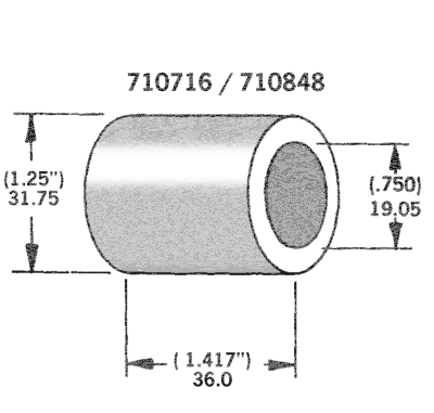 Axle spacer zinc plated #41591-90 (ES)