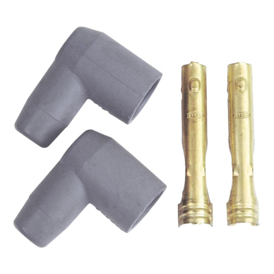 MSD 90 deg socket boots, grey, pair (ES)