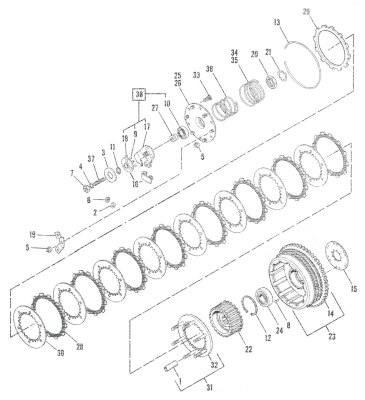 Clutch Drum XL71-80, bare, kickstart (ES)