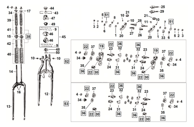 Forkspring set (8) Park outer/inner BT