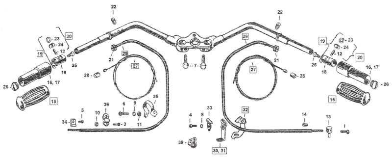 Handlebar Standard off-set Black (ES)