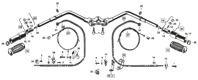 Handlebar Buckhorn inline Chrome (ES)