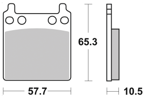 SBS HF Brake pads PM 162x2 - 509HF (ES)