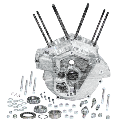 S&S Crankcase assy stock BT84-91, alu (ES)