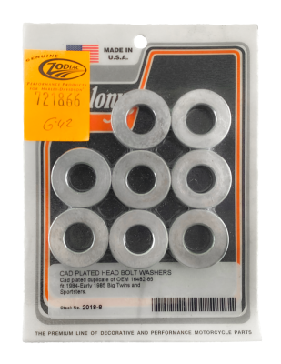 EVO Headbolt washers white plated
