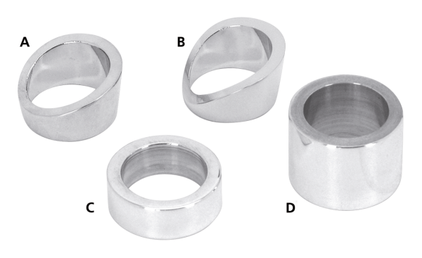 PM Fat bar spacer LH/RH Hydro chrome (ES)