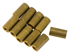10pck Brass end 250" OD for .125" cable (ES)