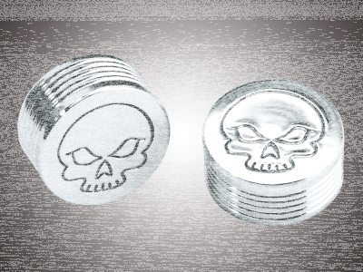Allen Bolt cap 1/4" Skull design (ES)