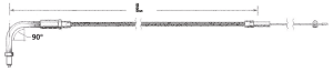 CC Braided Idle cable Bendix 96-up L=41" (ES)