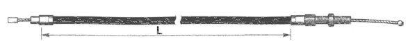 Braided Clear Coated clutch cable 38599- (ES)