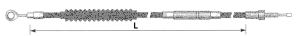 Clear Coated clutch cable FXR87 L=62" (ES)