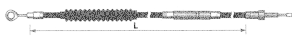 Braided Clear Coated clutch cable #3862 (ES)