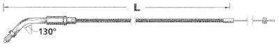 CC Braided Throttle E+G81-95 LN=48" 135° (ES)