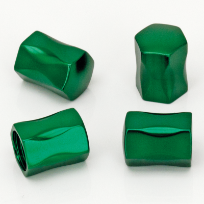 4Pck Nugget Design Valve Stem Cap Green (ES)
