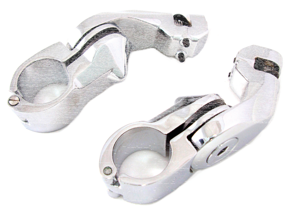 Adj. Peg mounts Angled 2.5" Short Chrome (ES)