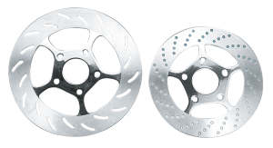 Disc rotor 10" Five spoke drilled Chrome (ES)