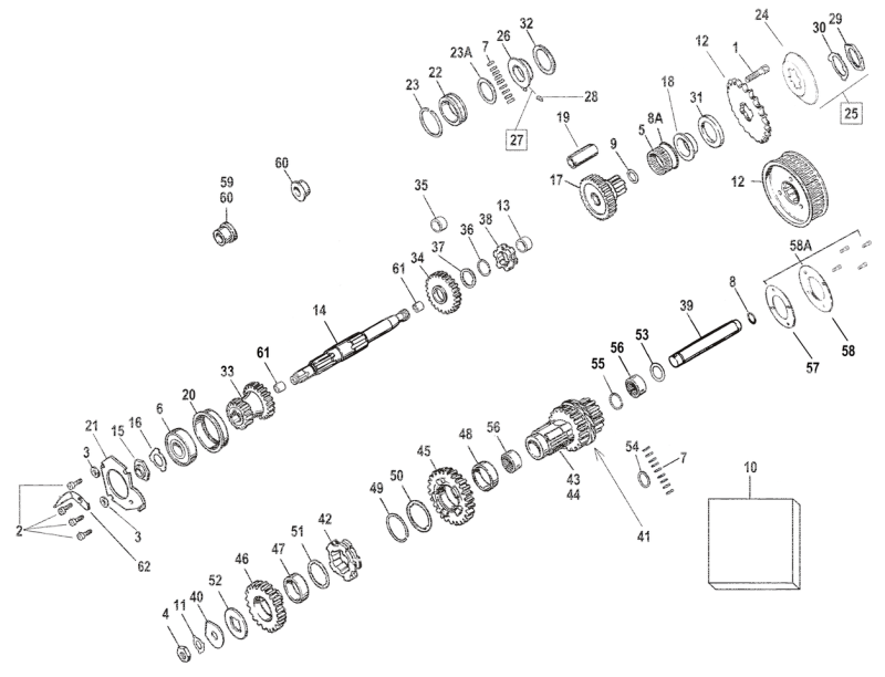 Countershaft 3&4th cluster gear (ES)