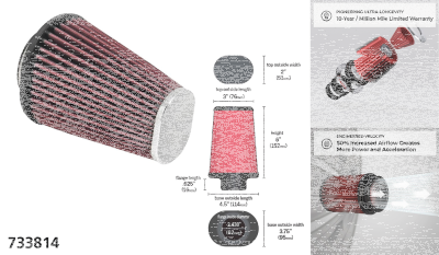 K&N Repl. filter element AirCharger kits (ES)