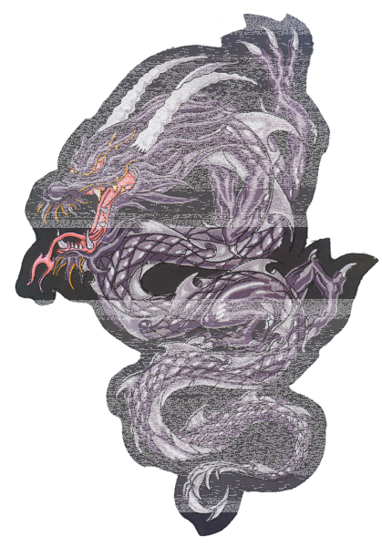 Gray Dragon patch 12"x8.5" (ES)