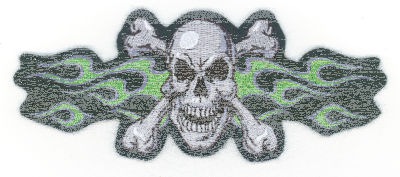Green Flame Skull Mini Patch (ES)