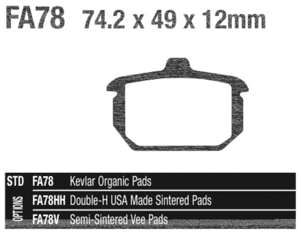 EBC-V Brake Pads FL/FX/XL 82-up (ES)