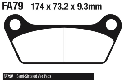 EBC-V FLH/T80-85 RR brake pads (ES)