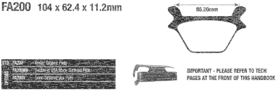 EBC-V 87-99 RR brake pads (ES)