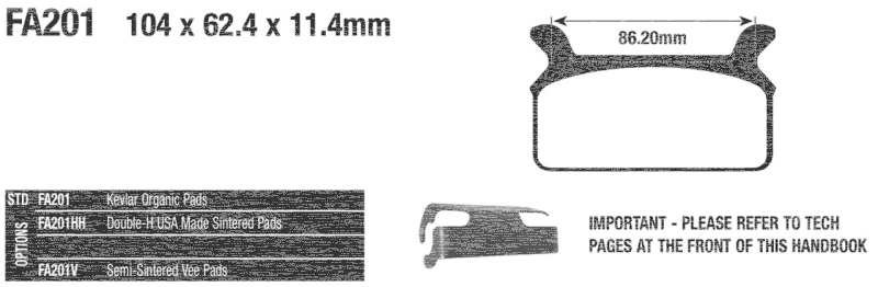 EBC-V FLH/T86-99 RR brake pads (ES)