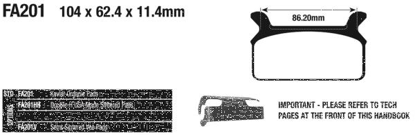 EBC-V FLH/T86-99 RR brake pads (ES)