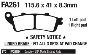EBC-HH Victory Vision 08-up FR pads (ES)