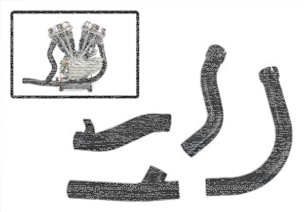 2-1 Complete Exhaust Black FL48-57 (ES)