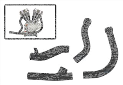 2-1 Complete Exhaust Black FL48-57 (ES)