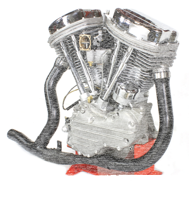 2-1 Complete Exhaust Black FL48-57 (ES)