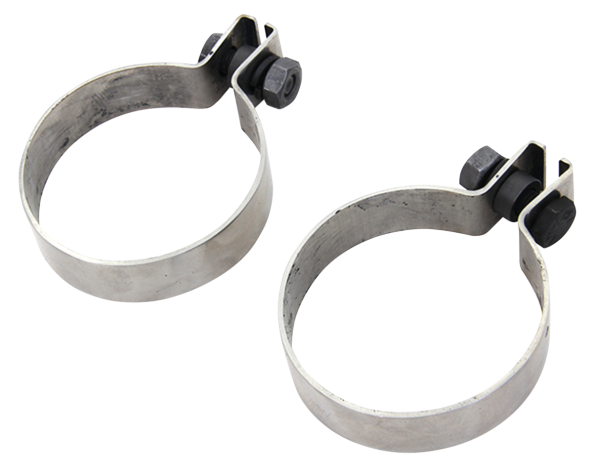Panhead stainless exhaust port clamp set (ES)