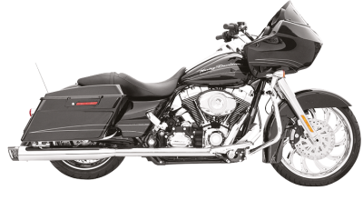 RACING DUALS CHR W/BLK TIPS FLH/T95-08 (ES)