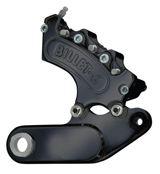 Billet 6 rear brake FXST84-e87 black (ES)