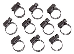 Jagg 10pck black 5/8" hose clamps (ES)