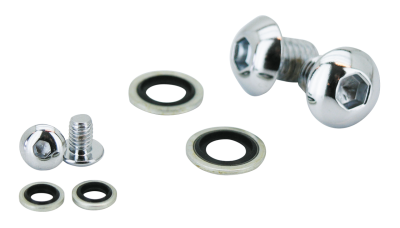 35/39mm Fork Drain Screw Kit Chrome (ES)